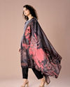 Mohey Women Sparkling Black Silk Straight Suit