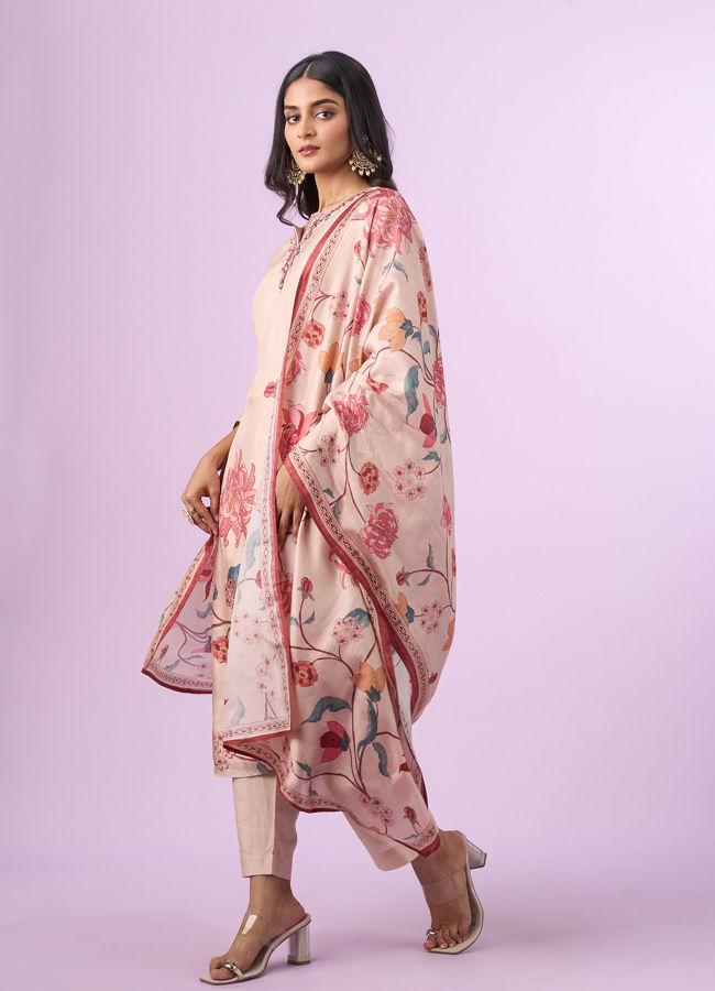 Mohey Women Sublime Beige Straight Suit