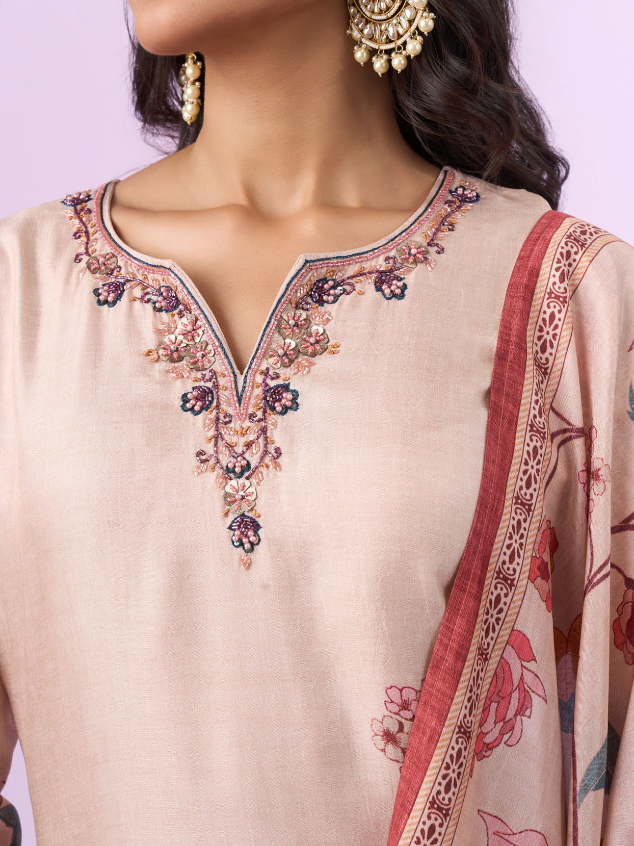 Mohey Women Sublime Beige Straight Suit