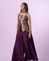 Mohey Women Dark Purple Elegance Indo Western