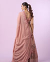 Mohey Women Elegant Pink Art Silk Anarkali