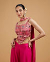 Mohey Women Graceful Pink Chinon Indo Western