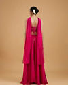 Mohey Women Graceful Pink Chinon Indo Western