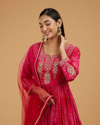 Mohey Women Pink Enchantress Anarkali Suit