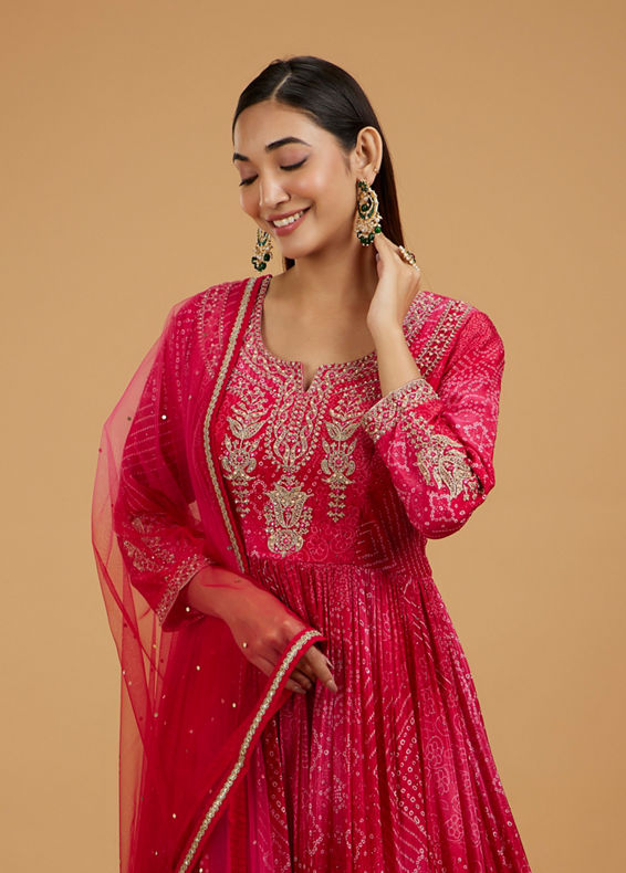 Mohey Women Pink Enchantress Anarkali Suit