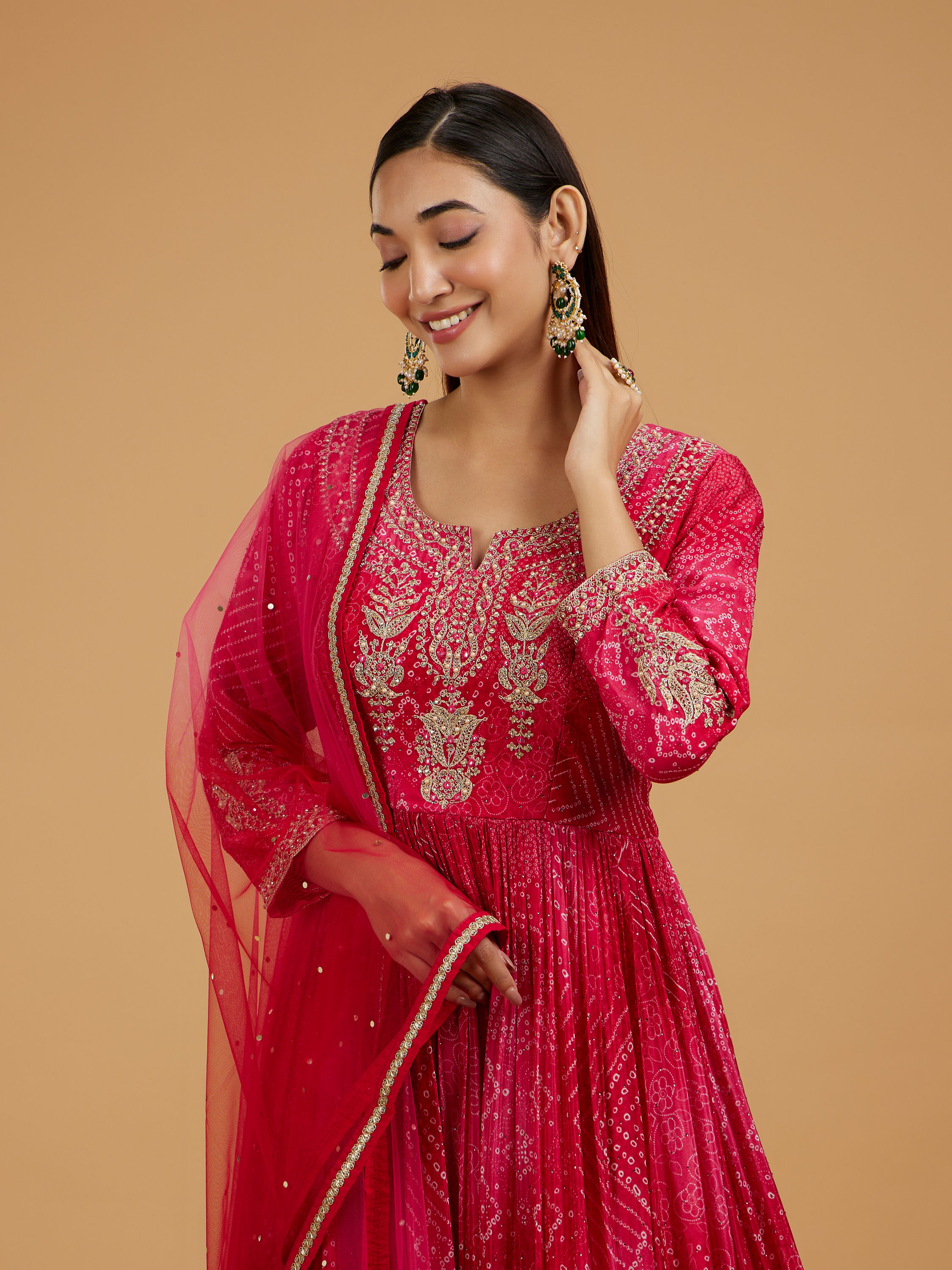 Mohey Women Pink Enchantress Anarkali Suit