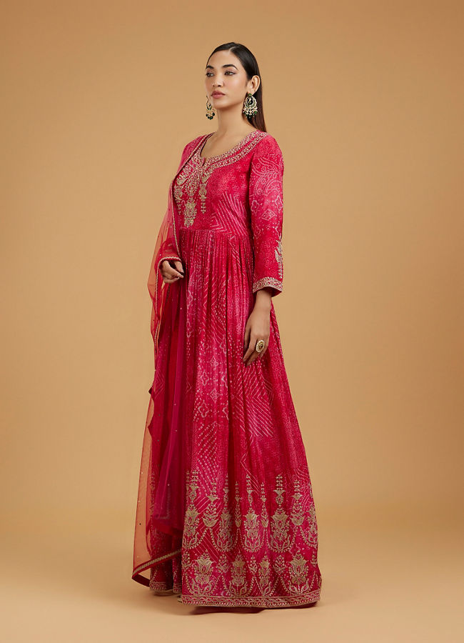 Mohey Women Pink Enchantress Anarkali Suit
