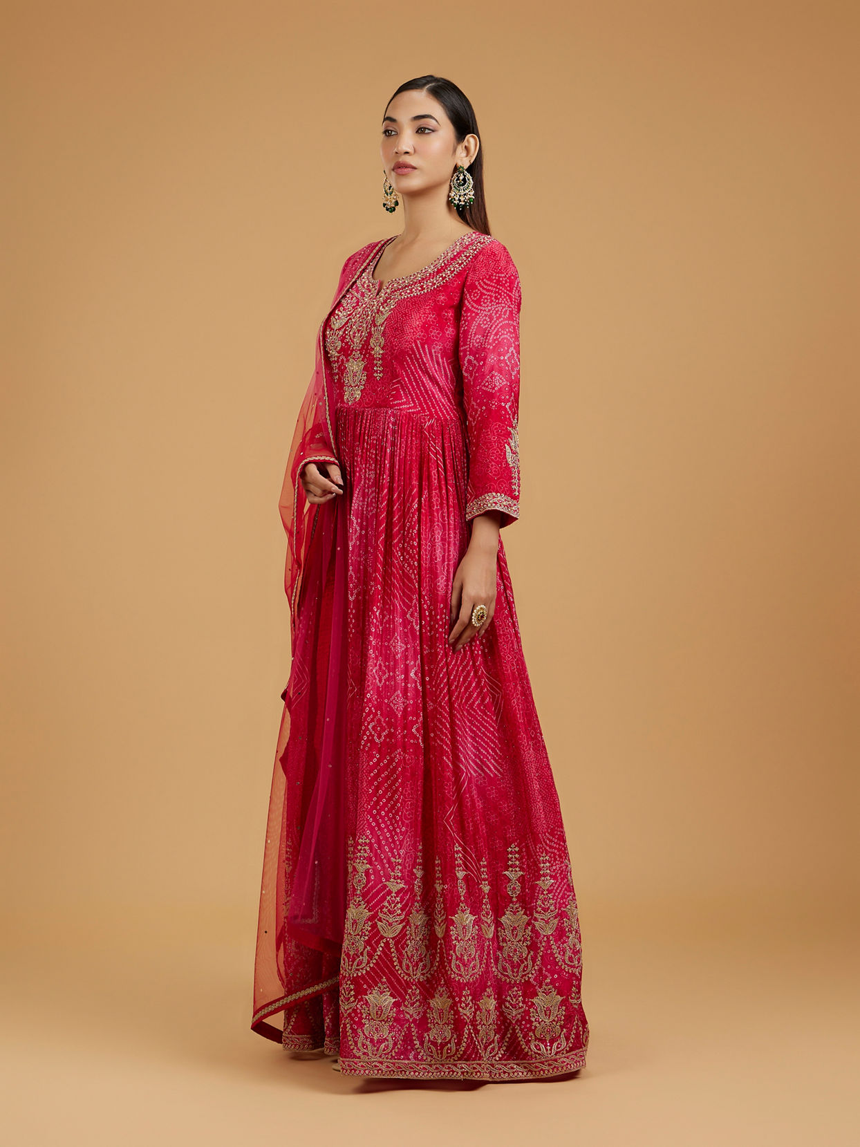 Mohey Women Pink Enchantress Anarkali Suit