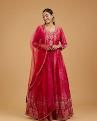 Mohey Women Pink Enchantress Anarkali Suit