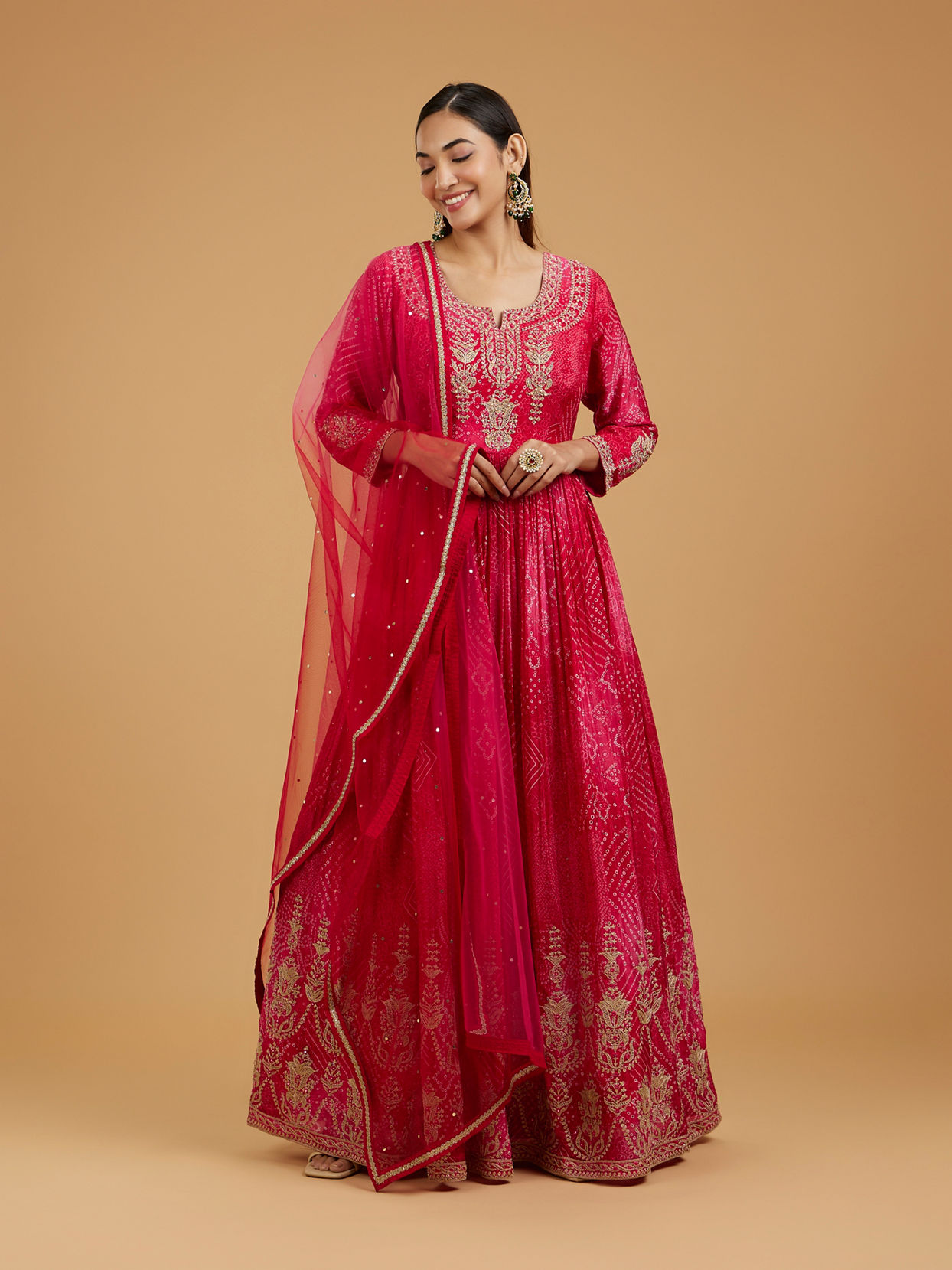 Mohey Women Pink Enchantress Anarkali Suit