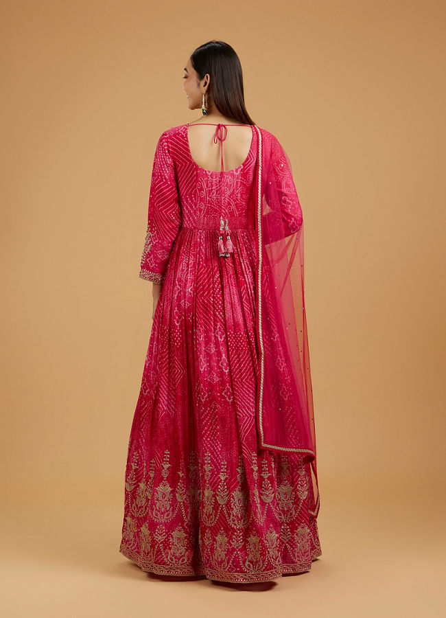 Mohey Women Pink Enchantress Anarkali Suit