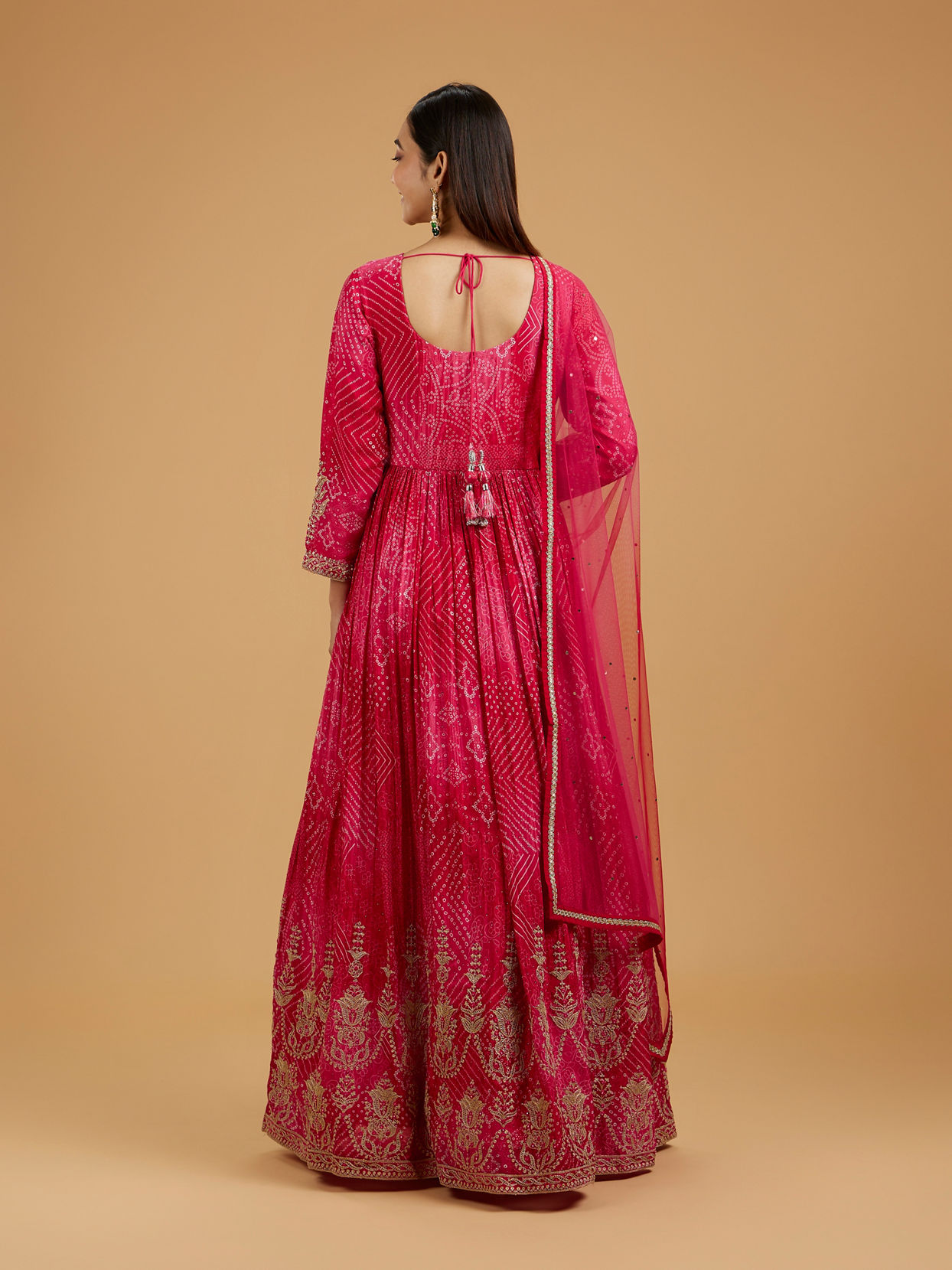 Mohey Women Pink Enchantress Anarkali Suit