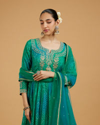 Mohey Women Emerald Elegance Anarkali Suit
