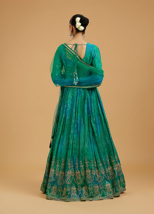Mohey Women Emerald Elegance Anarkali Suit