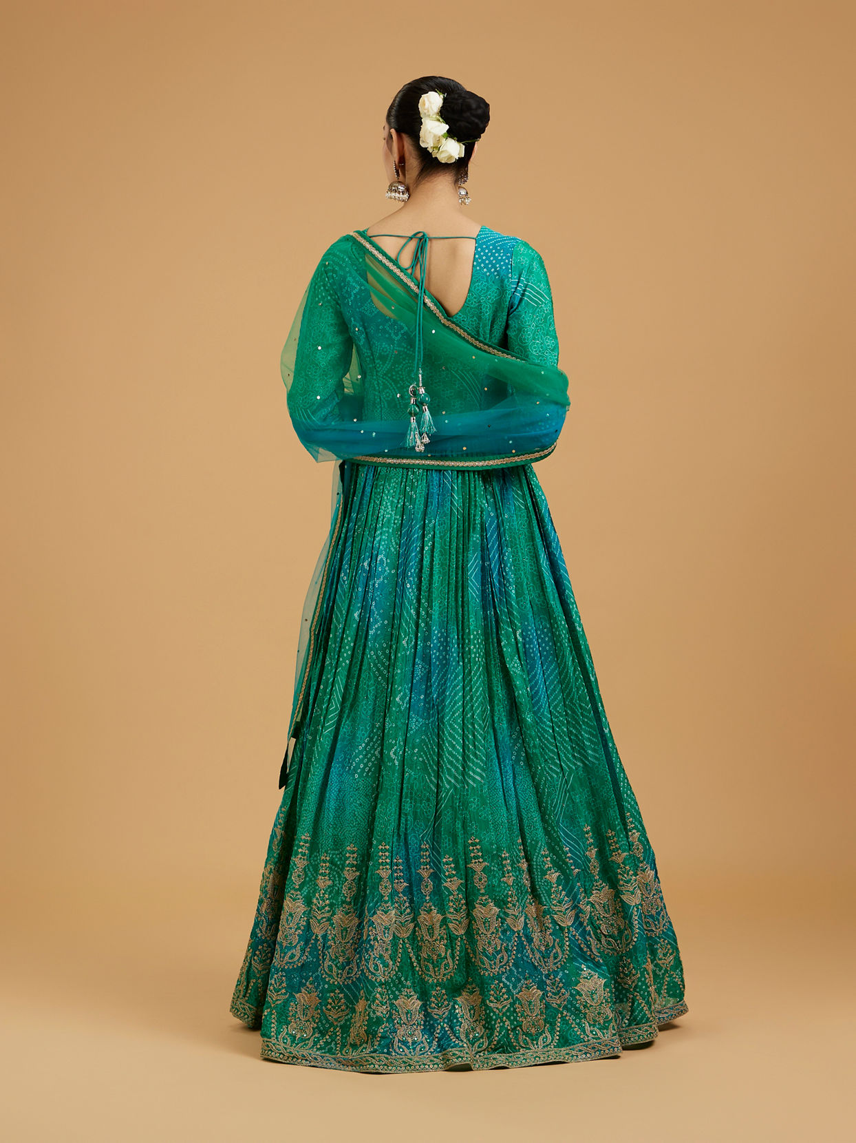Mohey Women Emerald Elegance Anarkali Suit