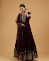 Dazzling Wine Georgette Anarkali Suit