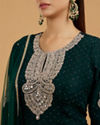 Mohey Women Exquisite Bottle Green Anarkali Suit