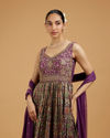 Mohey Women Graceful Purple Stitched Anarkali Suit