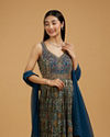 Mohey Women Elegant Blue Anarkali Suit
