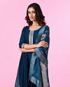 Mohey Women Tantalizing Teal Blue Anarkali Suit