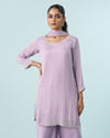 Mohey Women Purple Enchantment Chinon Palazzo Suit