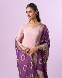 Mohey Women Purple Chinon Splendor Palazzo Suit