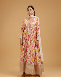 Mohey Women Cream Enchantress Anarkali Suit