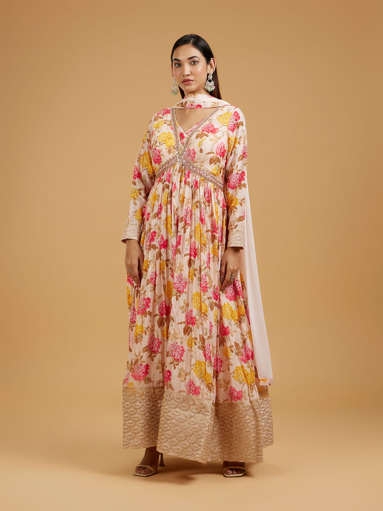 Mohey Women Cream Enchantress Anarkali Suit