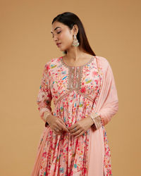 Mohey Women Pink Anarkali Dream Stitched Suit