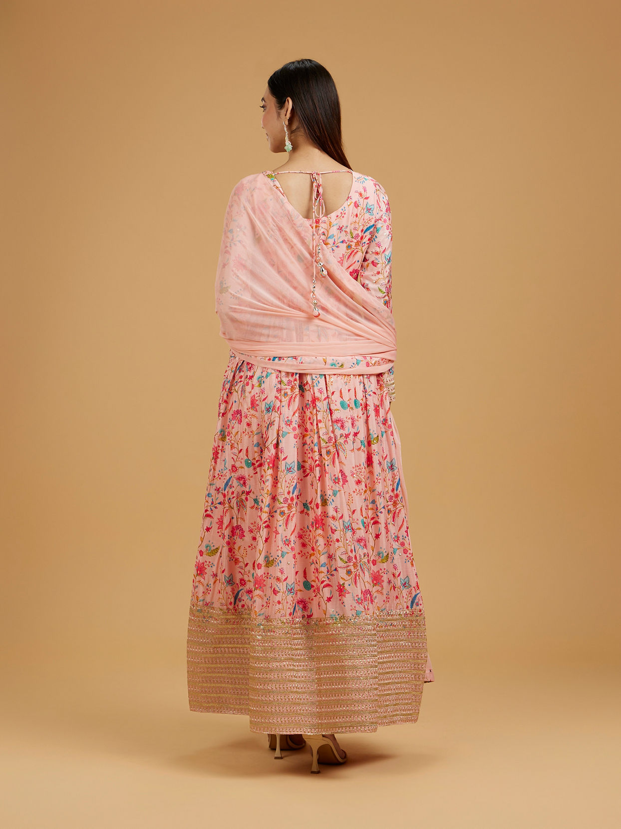 Mohey Women Pink Anarkali Dream Stitched Suit