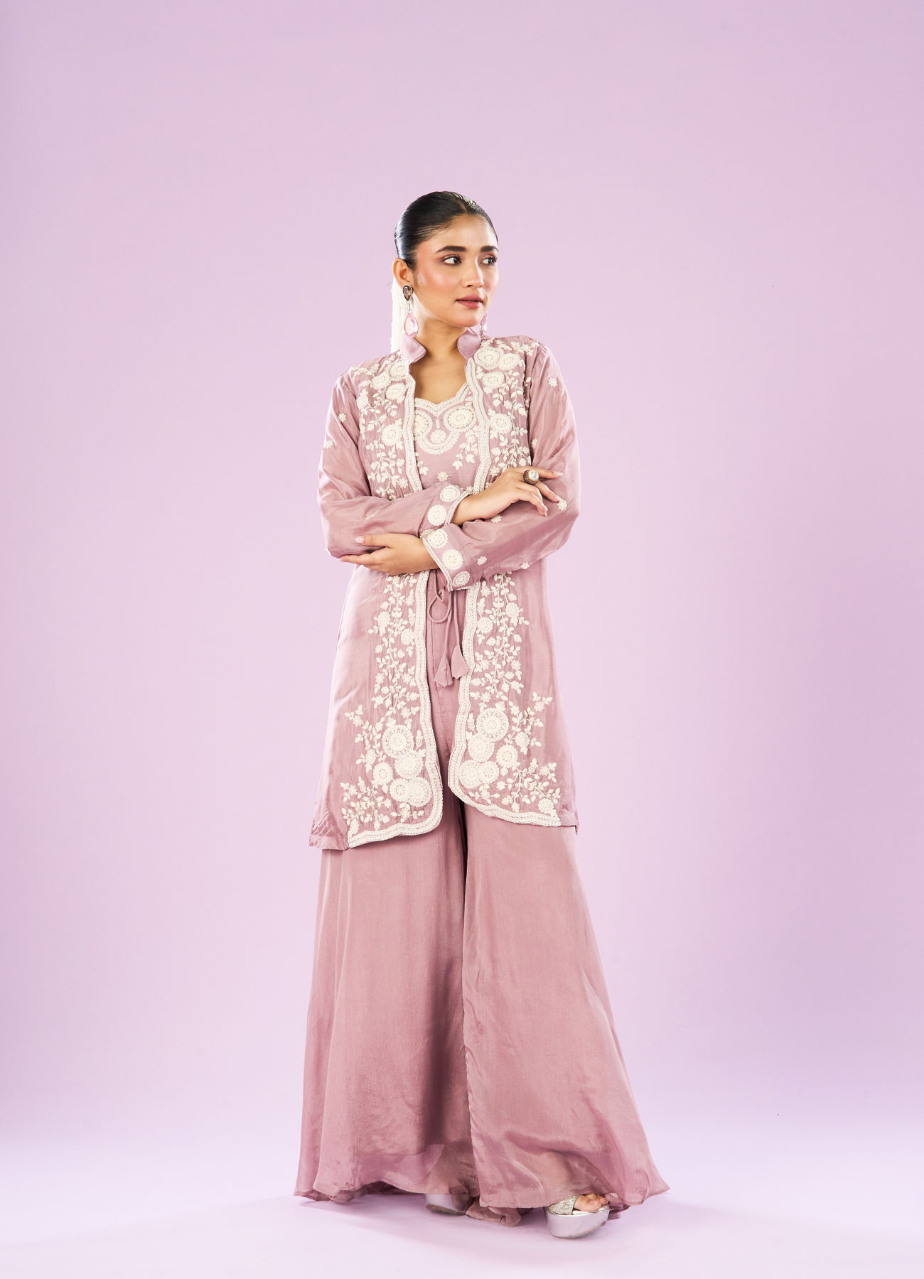 Mohey Women Dusty Pink Charm Indo Western