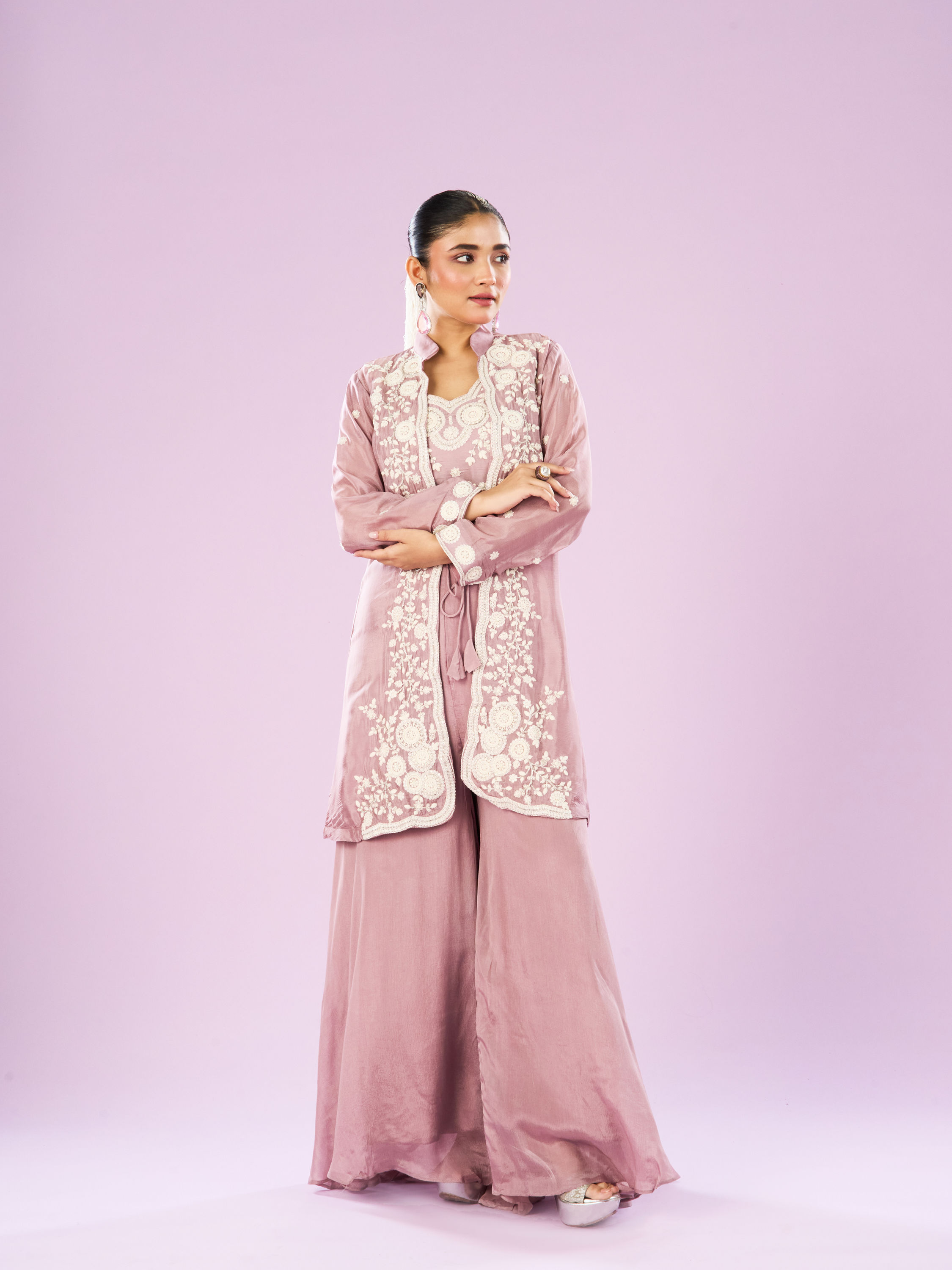 Mohey Women Dusty Pink Charm Indo Western