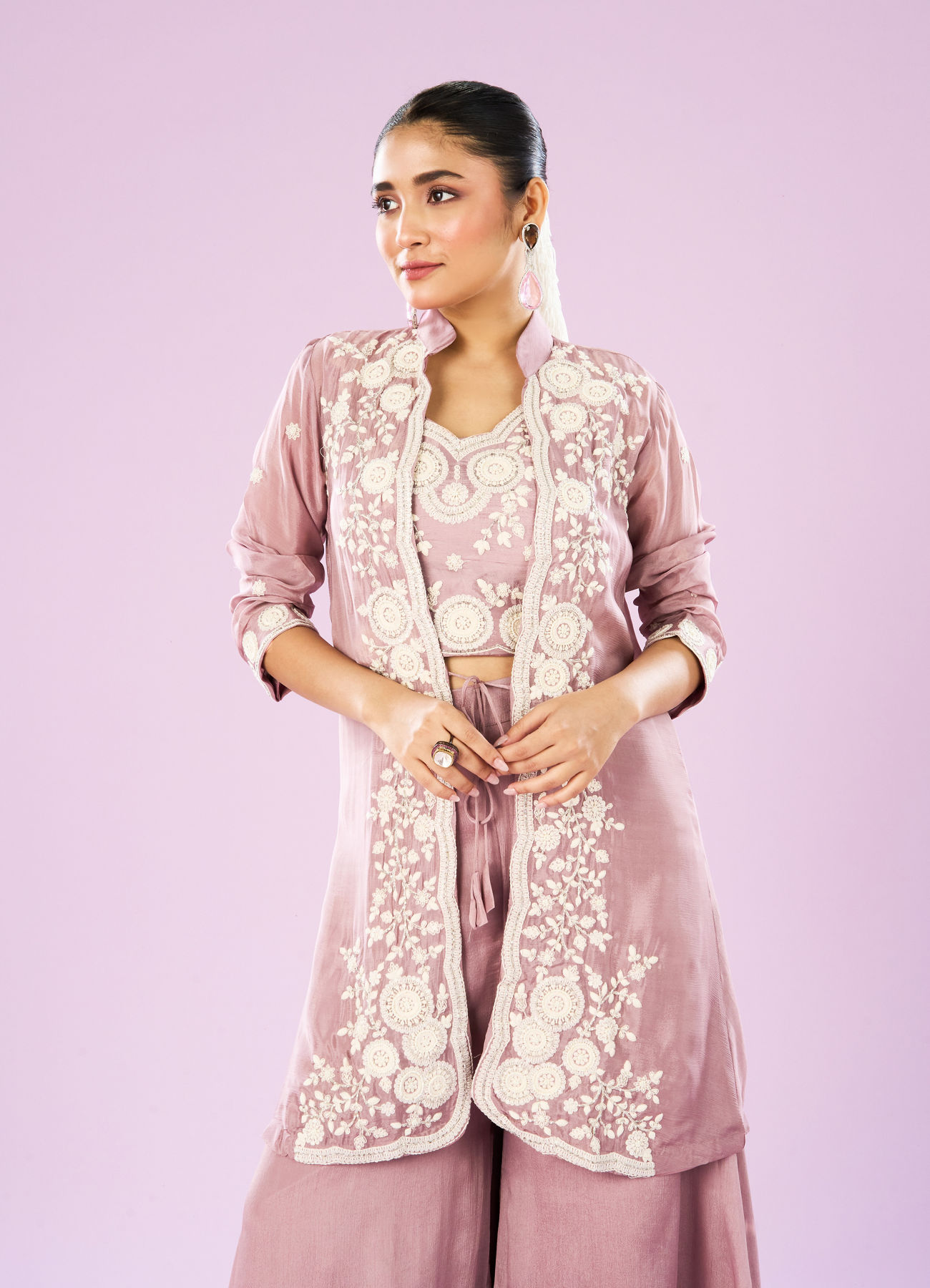Mohey Women Dusty Pink Charm Indo Western