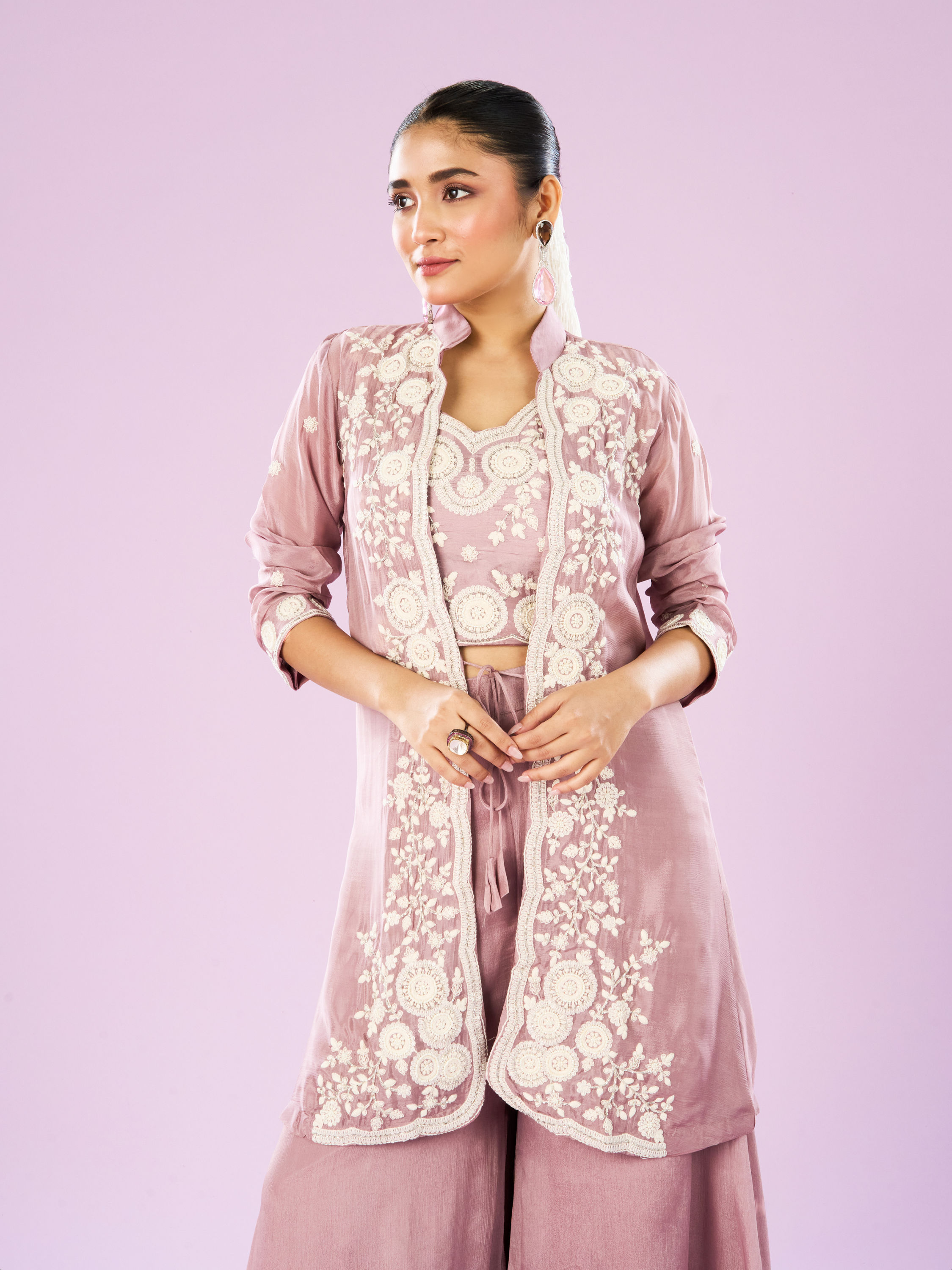 Mohey Women Dusty Pink Charm Indo Western