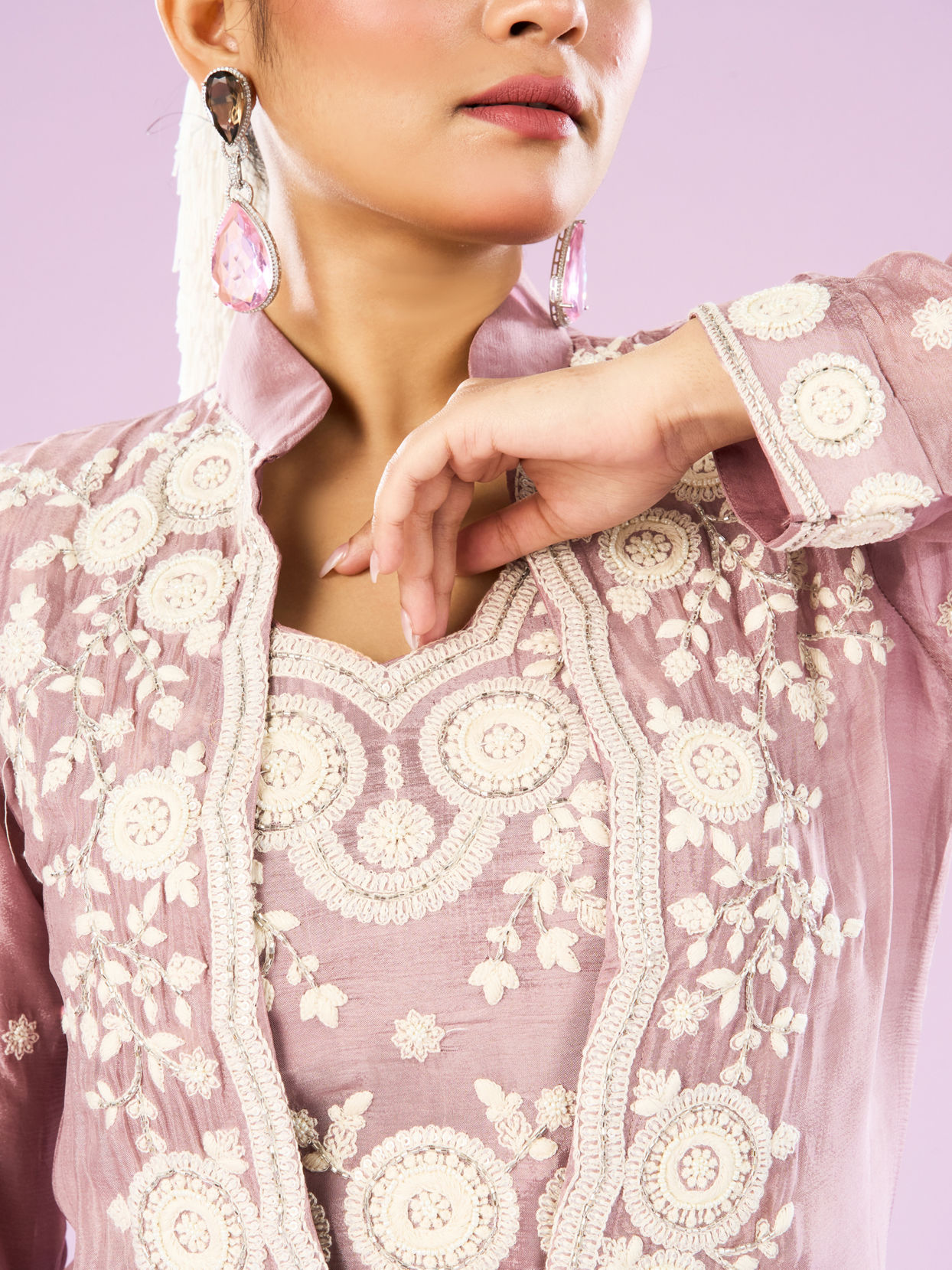 Mohey Women Dusty Pink Charm Indo Western