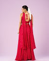 Mohey Women Ravishing Rani Pink Indo-Western Ensemble