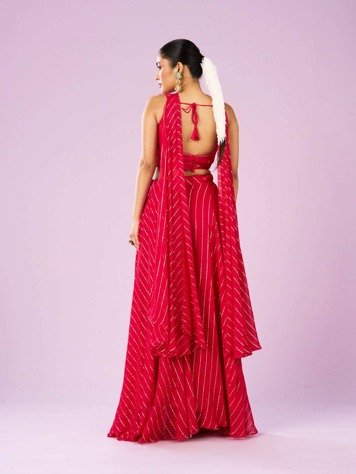Mohey Women Ravishing Rani Pink Indo-Western Ensemble