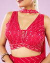 Mohey Women Ravishing Rani Pink Indo-Western Ensemble