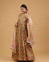 Mohey Women Beige Enthralling Anarkali Suit