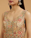 Mohey Women Beige Enthralling Anarkali Suit