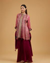 Mohey Women Elegance Embodied Wine Palazzo Suit