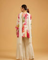 Mohey Women Cream White Abstract Printed Palazzo Suit with Sequin Work