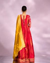 Mohey Women Royal Red Festal Anarkali Suit