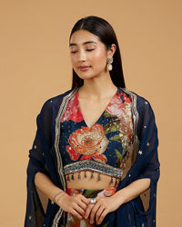 Mohey Women Indigo Blue Charm Indo Western