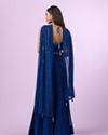Mohey Women Indigo-Blue Georgette Anarkali Suit