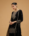 Mohey Women Elegant Black Beauty Georgette Palazzo Suit