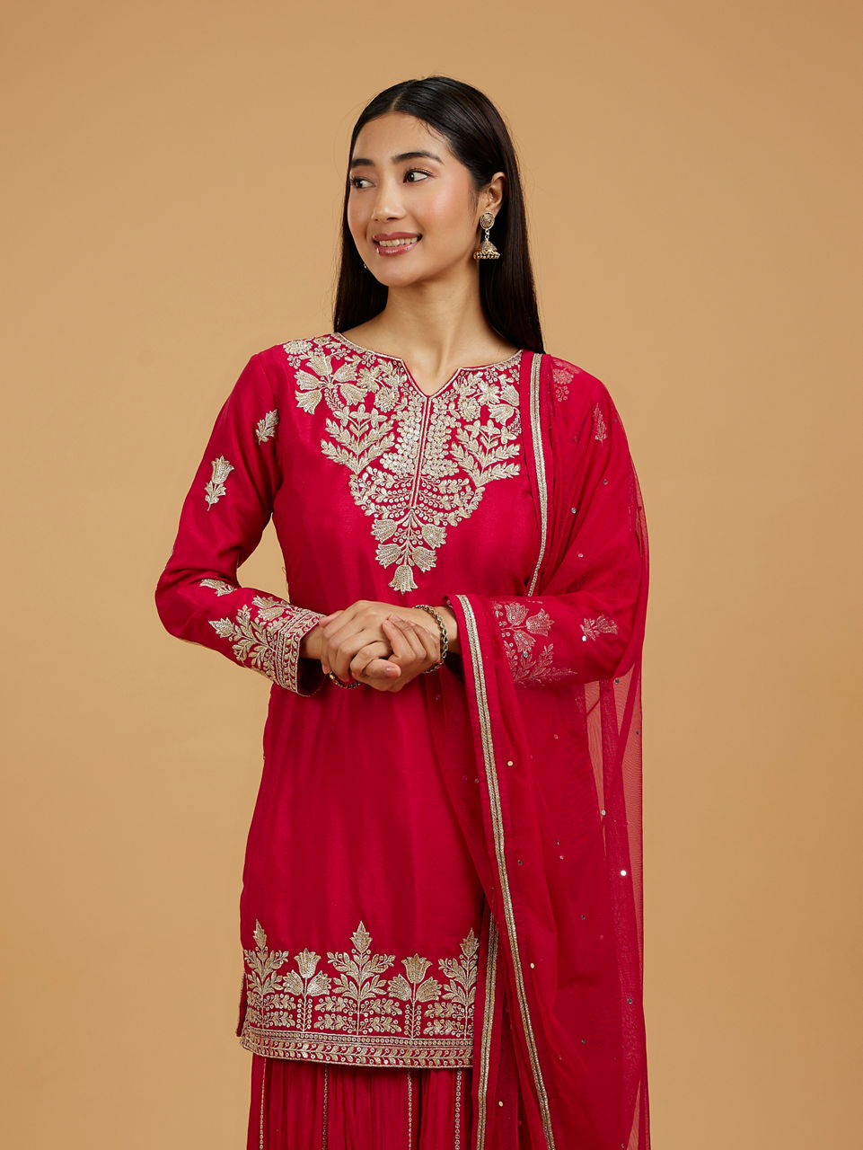 Mohey Women Rani Pink Elegance Palazzo Suit