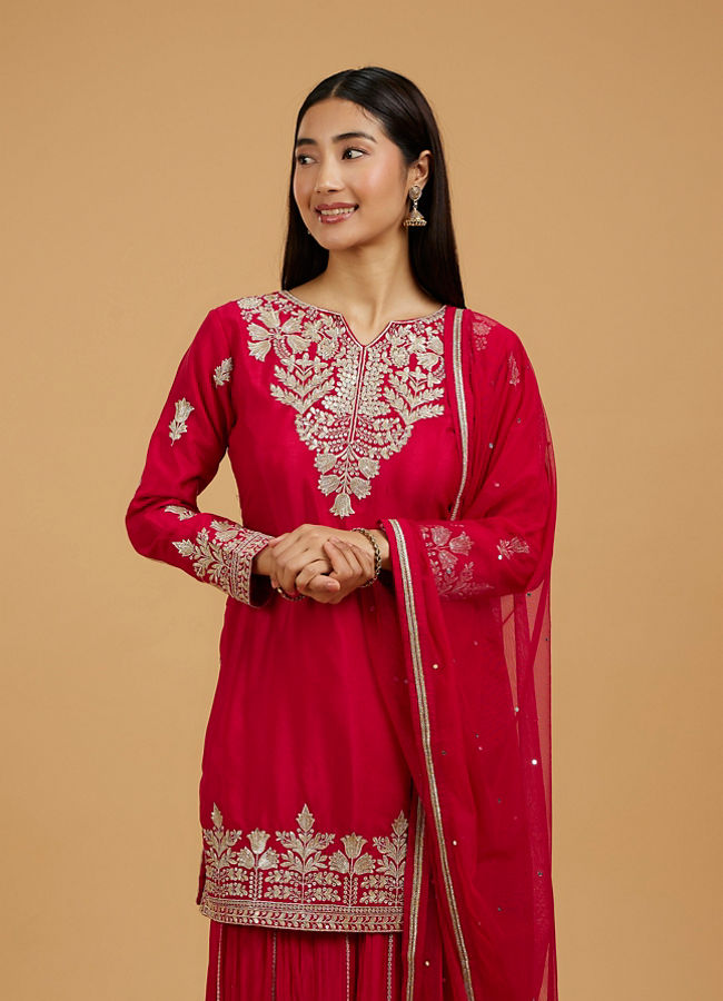 Mohey Women Rani Pink Elegance Palazzo Suit
