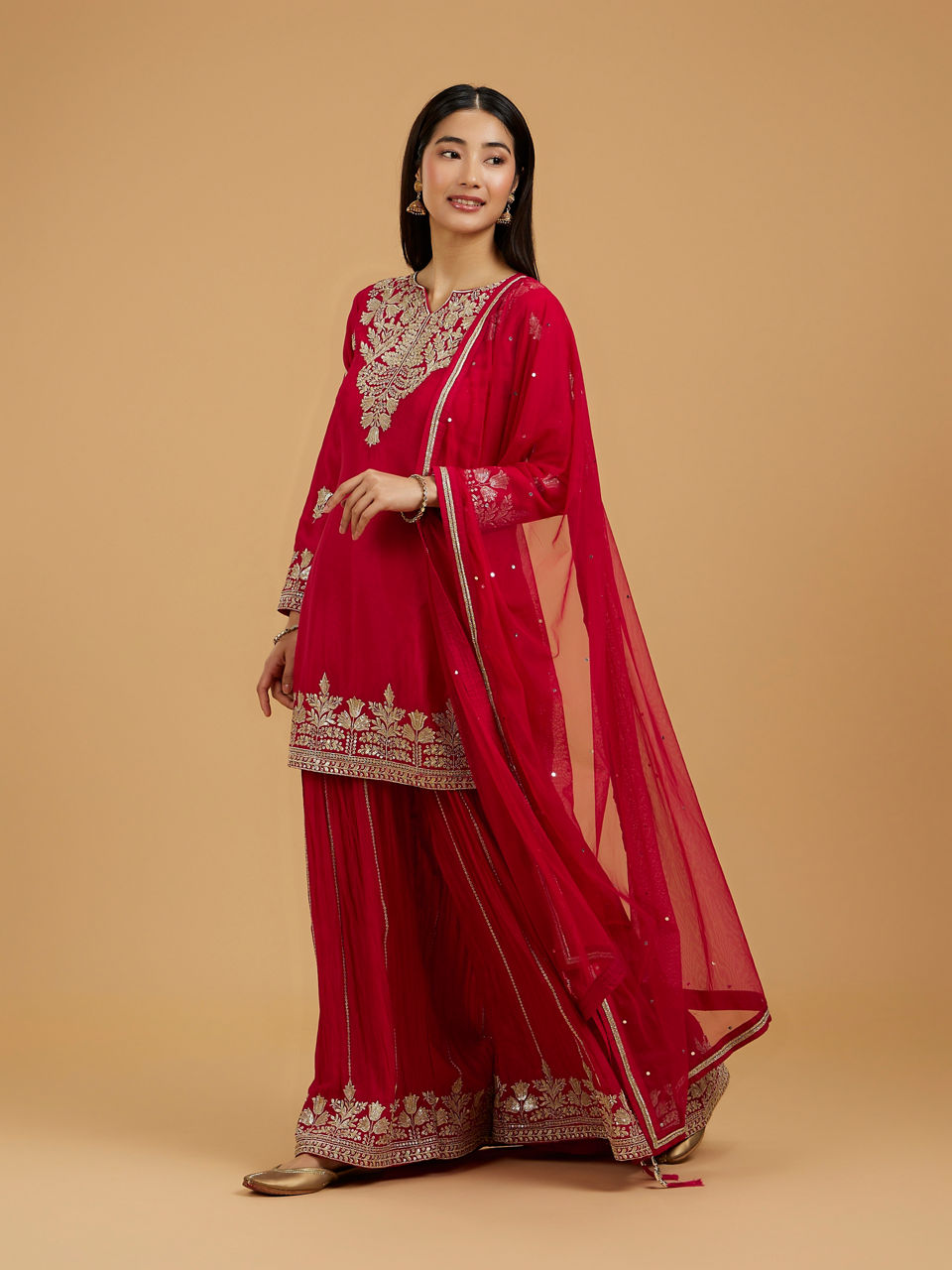 Mohey Women Rani Pink Elegance Palazzo Suit