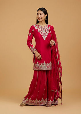 Mohey Women Rani Pink Elegance Palazzo Suit